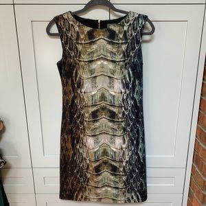 Snakeskin Print Vince Camuto Sleeveless Dress